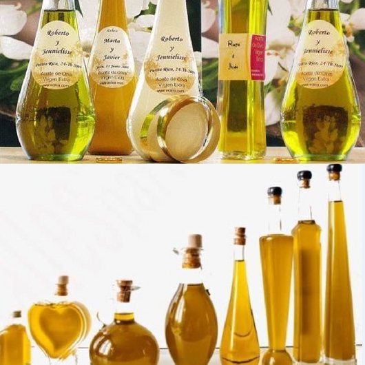 botellas aceite bodas
